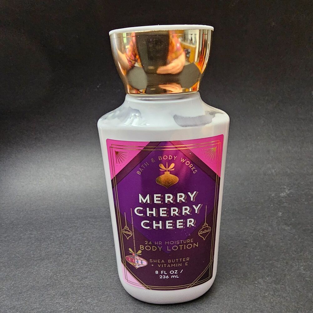 New Merry Cherry Cheer Bath & Body Works 8 oz Shea 24 Hour Moisture Body Lotion